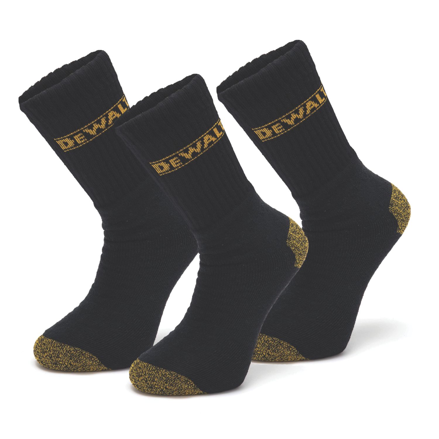 DeWalt 3PP Socks Black 6-11 3 Pairs (257VG)