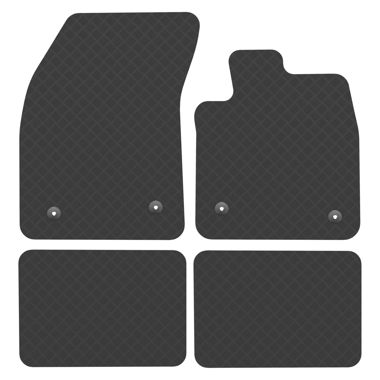 Car Mat Co. Ford Focus MK4 2018 on Rubber Car Mats 4 Piece Set (257VV)