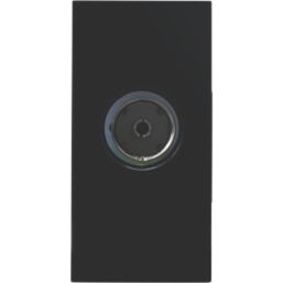 British General  Modular Isolated Coaxial TV / FM Socket Black