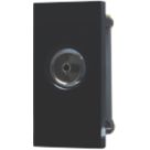 British General  Modular Isolated Coaxial TV / FM Socket Black