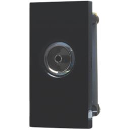 British General  Modular Isolated Coaxial TV / FM Socket Black