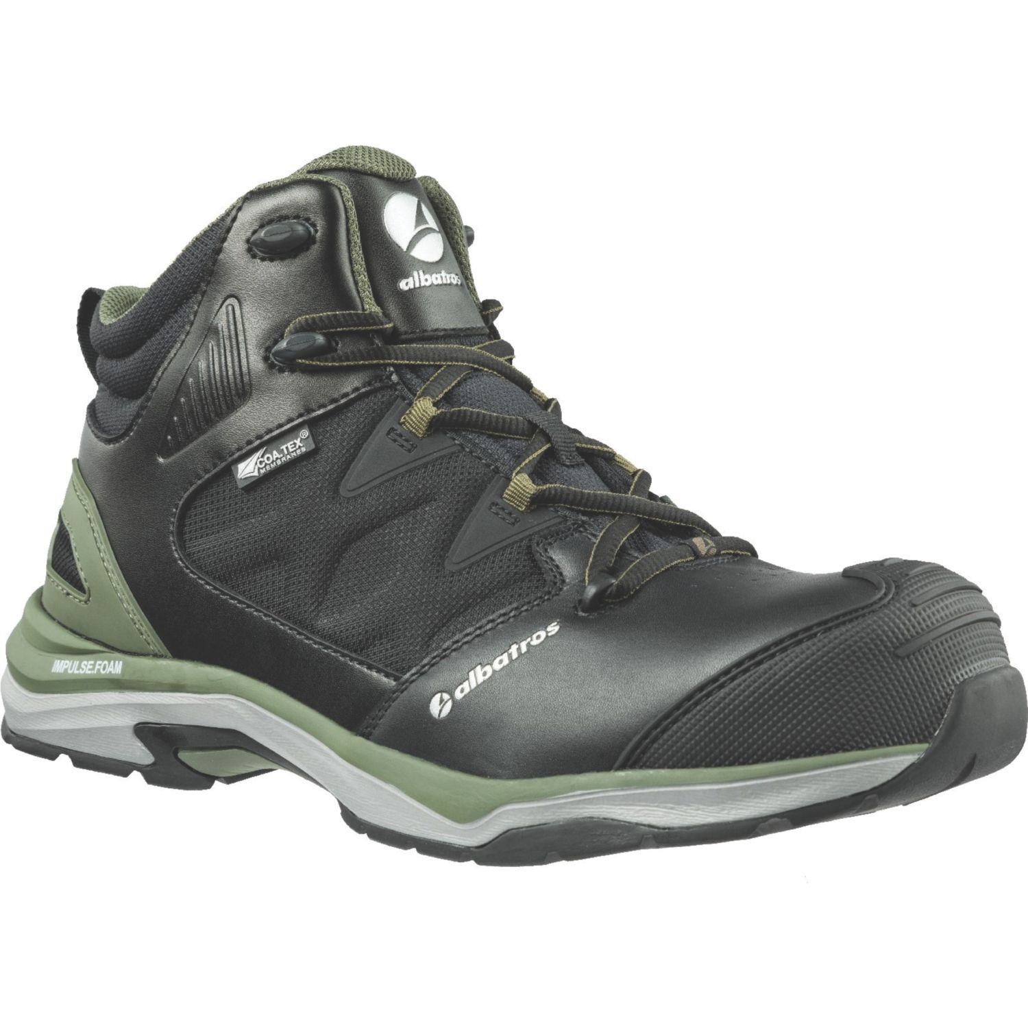 Albatros Ultratrail Olive Ctx Mid Size 10 Black Water-Resistant Safety Boots (257XP)