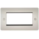 Knightsbridge Flat Plate 4-Module Modular Faceplate Pearl