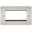 Knightsbridge Flat Plate 4-Module Modular Faceplate Pearl