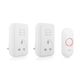 Byron DBY-22317UK Plug-In Wireless Doorbell Kit White 3 Piece Set