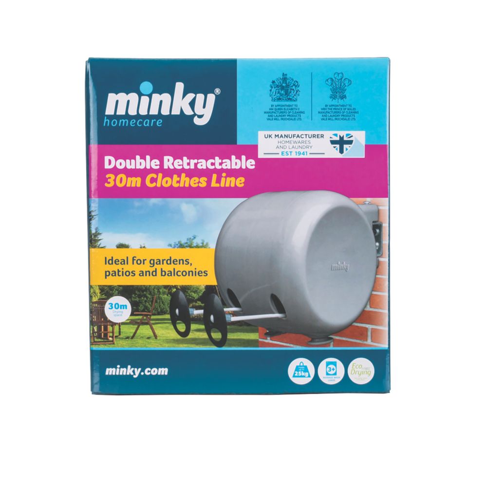 Washing line best sale retractable double