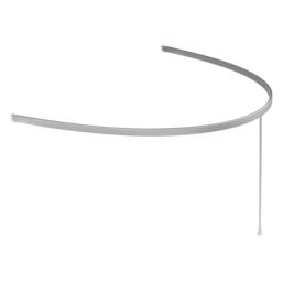 Croydex Curved Bendy Shower Curtain Rail Aluminium Silver 2500mm
