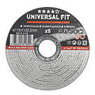 Metal Metal Cutting Disc 4 1/2" (115mm) x 1 x 22.2mm 5 Pack