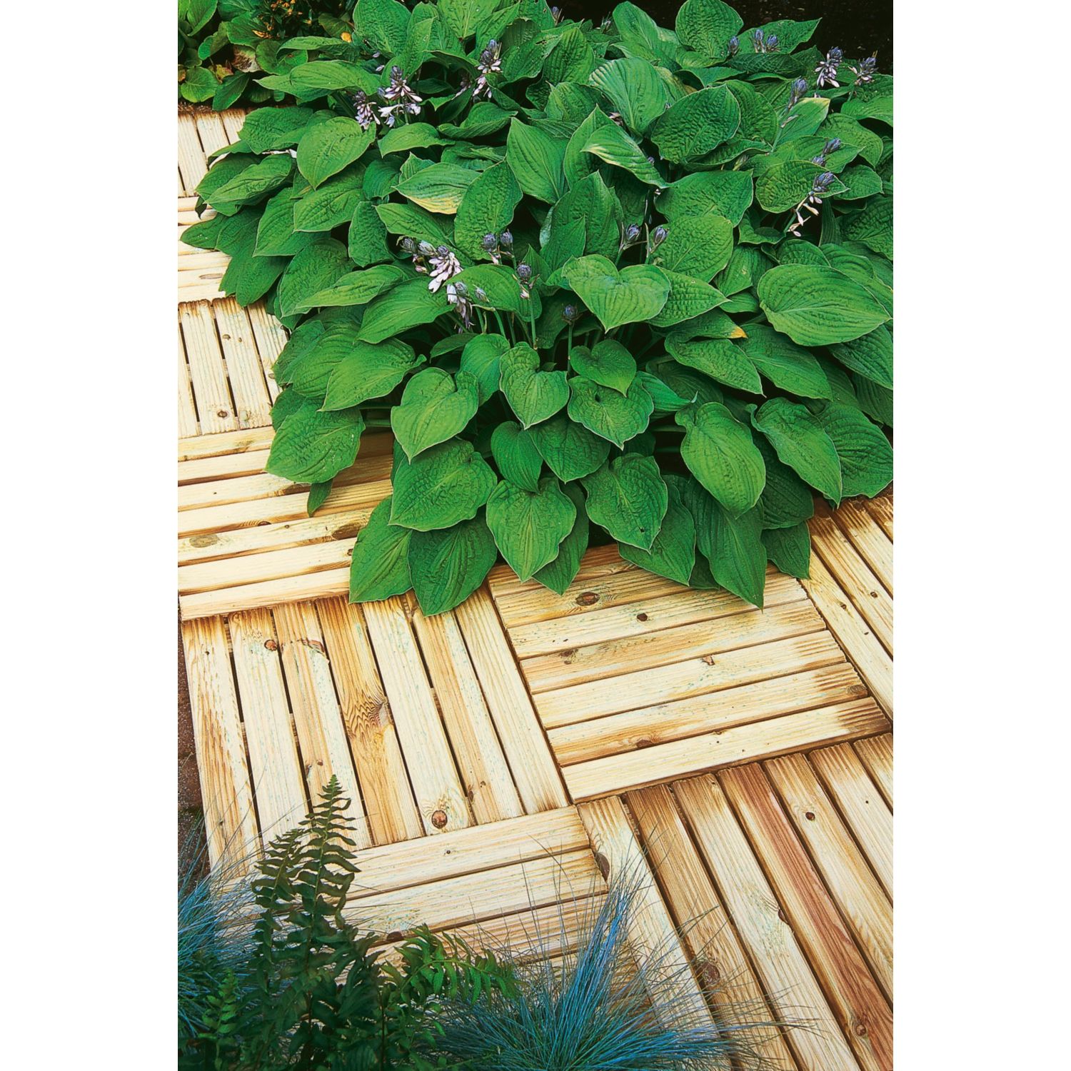 Forest Ridged Tile Decking Kit 32mm x 0.5m x 0.5m 4 Pack (2586K)