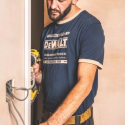 DEWALT Bakesfield Short Sleeve T-Shirts Olive / Navy Medium 39" Chest 2 Pack