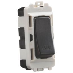 Knightsbridge  20AX 2-Way Grid Retractive Switch Module 'Press' Smoked Bronze