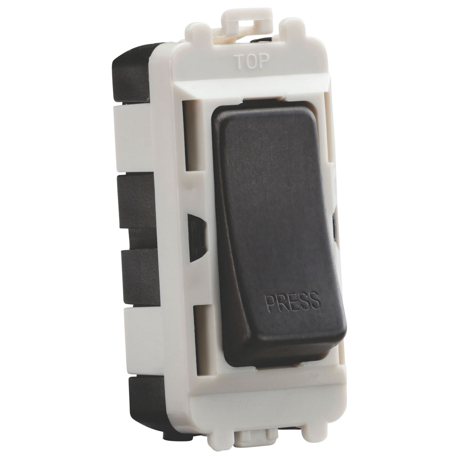 Knightsbridge 20AX 2-Way Grid Retractive Switch Module 'Press' Smoked Bronze (258CR)