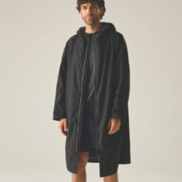 Regatta Adult Waterproof Changing Robe Black / Slate Grey X Large / 2X Large Size 68" Chest