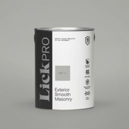 LickPro 5Ltr Smooth Grey 11 Masonry Paint