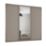 Spacepro Shaker 3-Door Sliding Wardrobe Door Kit Stone Grey Frame Stone Grey / Mirror Panel 1680mm x 2260mm