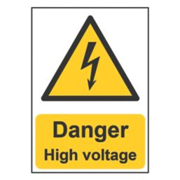 Essentials "Danger High Voltage" Sign 210mm x 148mm