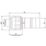 Flomasta  Plastic Push-Fit Reducing Coupler F 22mm x M 28mm