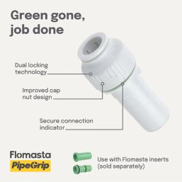 Flomasta  Plastic Push-Fit Reducing Coupler F 22mm x M 28mm