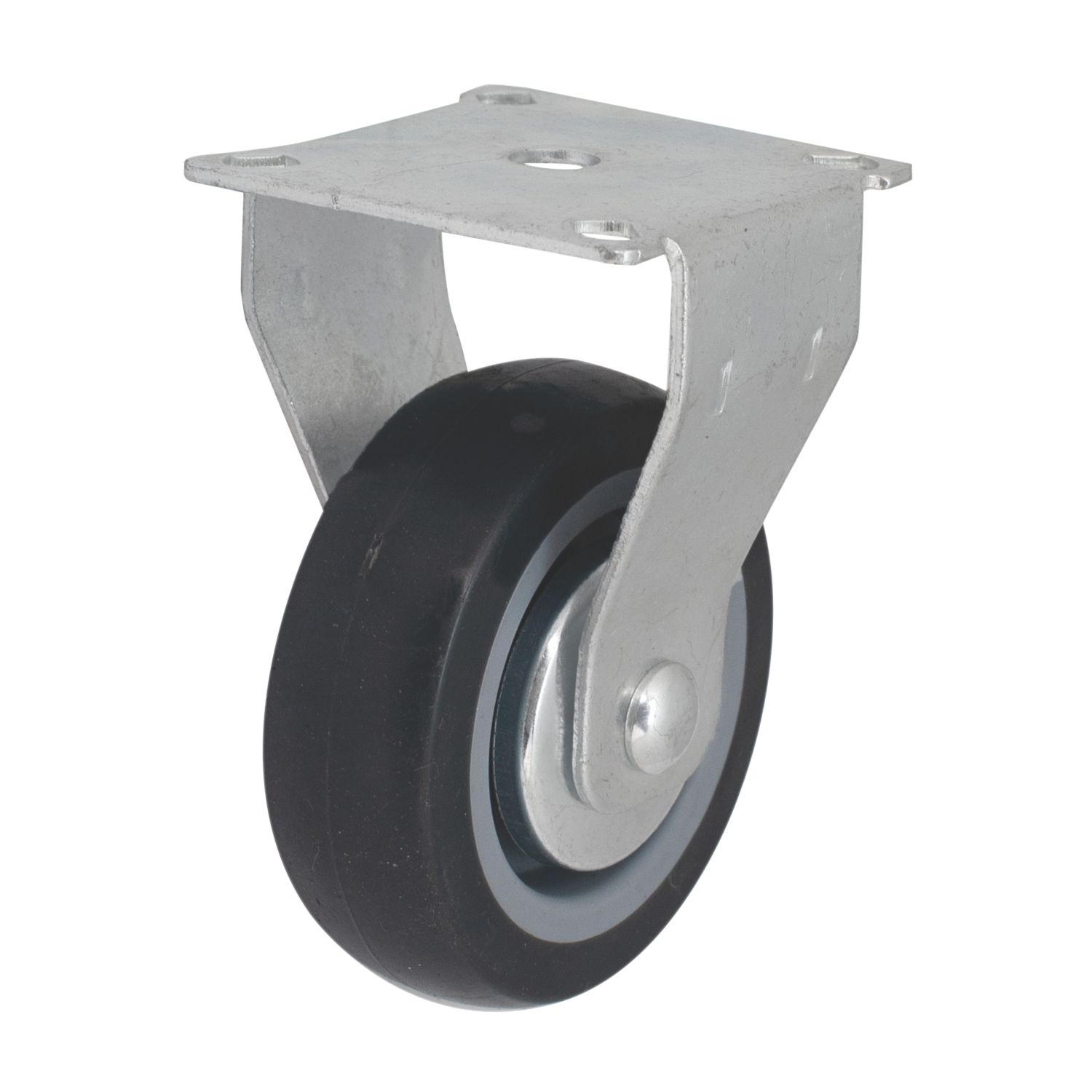 Essentials Heavy Duty TPR Fixed Castor 75mm Grey (258KH)