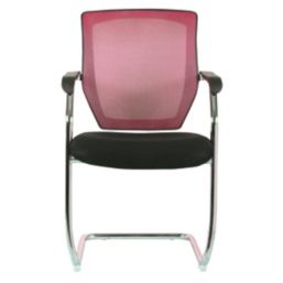 Nautilus Designs Nexus Medium Back Cantilever/Visitor Chair Red