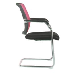 Nautilus Designs Nexus Medium Back Cantilever/Visitor Chair Red