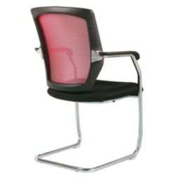 Nautilus Designs Nexus Medium Back Cantilever/Visitor Chair Red