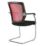 Nautilus Designs Nexus Medium Back Cantilever/Visitor Chair Red