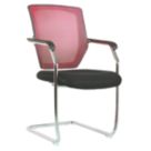 Nautilus Designs Nexus Medium Back Cantilever/Visitor Chair Red