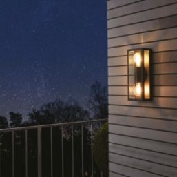 Eglo Alamonte 1 Outdoor 60W Twin Wall Light Black