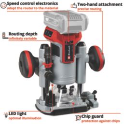Einhell Professional TP-RO 18 Set Li BL Solo 18V Li-Ion Power X-Change 8mm Brushless Cordless Router - Bare