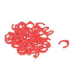 FloPlast FloFit+ Plastic Collet Clips Red 10mm 50 Pack