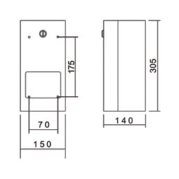 ETAL  Lockable Double Toilet Roll Holder Stainless Steel