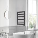 Towelrads 900mm x 530mm 1144BTU Black Flat Designer Towel Radiator