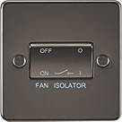 Knightsbridge FP1100GM 10AX 1-Gang TP Fan Isolator Switch Gunmetal