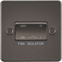 Knightsbridge  10AX 1-Gang TP Fan Isolator Switch Gunmetal