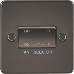 Knightsbridge FP1100GM 10AX 1-Gang TP Fan Isolator Switch Gunmetal