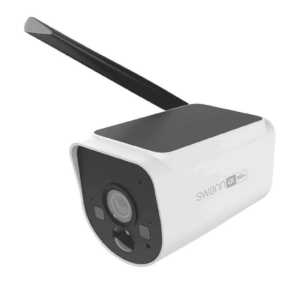 Swann SWNVW-MR4KCAM Solar-Powered White Wireless 4K Indoor & Outdoor ...