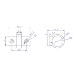 Smith & Locke Sash Window Handle Matt Black 42mm x 33mm