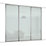 Spacepro Classic 3-Door Framed Glass Sliding Wardrobe Doors White Frame Arctic White Panel 2216mm x 2260mm