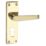 Smith & Locke  Fire Rated Euro Lock Door Handles Pair Polished Brass