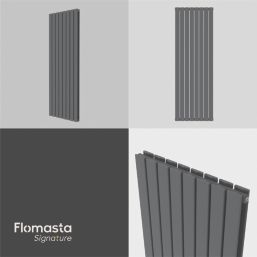 Flomasta  1800mm x 608mm 6298BTU Anthracite Vertical Designer Radiator