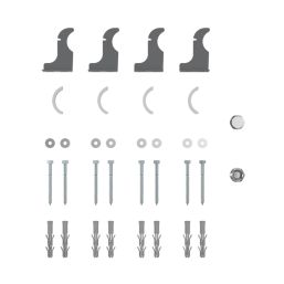 Flomasta  1800mm x 608mm 6298BTU Anthracite Vertical Designer Radiator