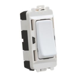 Knightsbridge  20AX Grid DP Control Switch Matt White