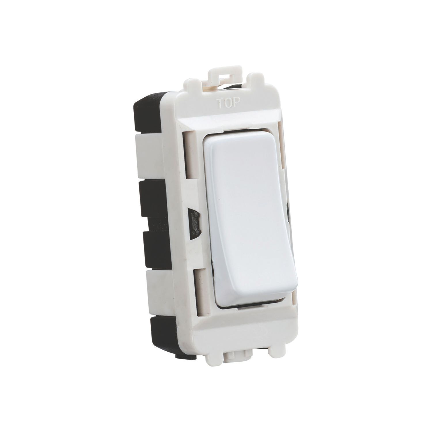 Knightsbridge 20AX Grid DP Control Switch Matt White (259CR)