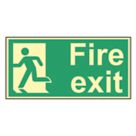 Photoluminescent "Fire Exit Man Left" Sign 150mm x 300mm