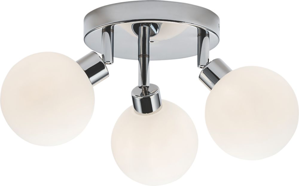 Knightsbridge Round 3Light Triple G9 Wall & Ceiling Spotlight Polished