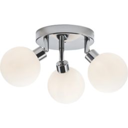 Knightsbridge  Round 3-Light Triple G9 Wall & Ceiling Spotlight Polished Chrome