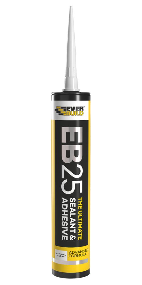 Everbuild EB25 Hybrid Sealant & Adhesive Crystal Clear 300ml Screwfix