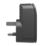 Masterplug 2-Outlet Type C Plug-Through Surge Adaptor Black 3A