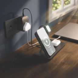 Masterplug 2-Outlet Type C Plug-Through Surge Adaptor Black 3A